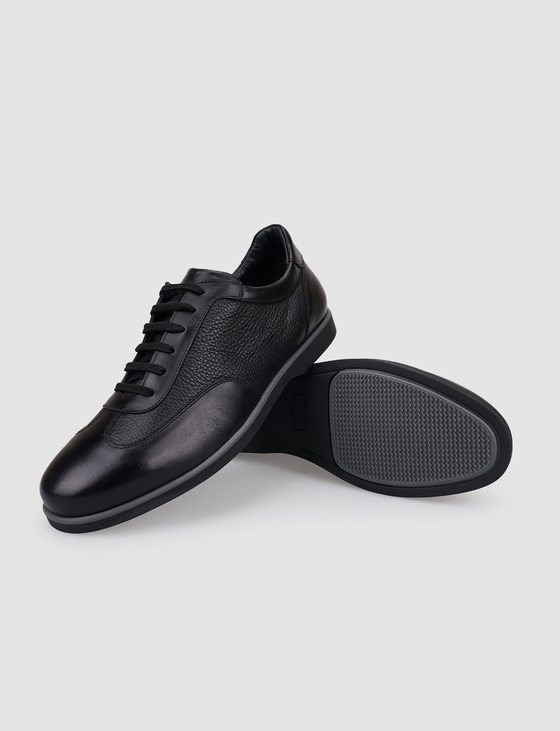Cabani 534M1574 Erkek %100 Hakiki Deri Sneaker Ayakkabı Siyah