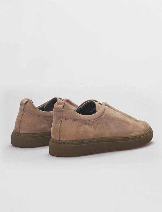 Cabani 518M1541 Erkek %100 Hakiki Deri Sneaker Ayakkabı 1070 Vizon Ufak kırma-Bej Antik