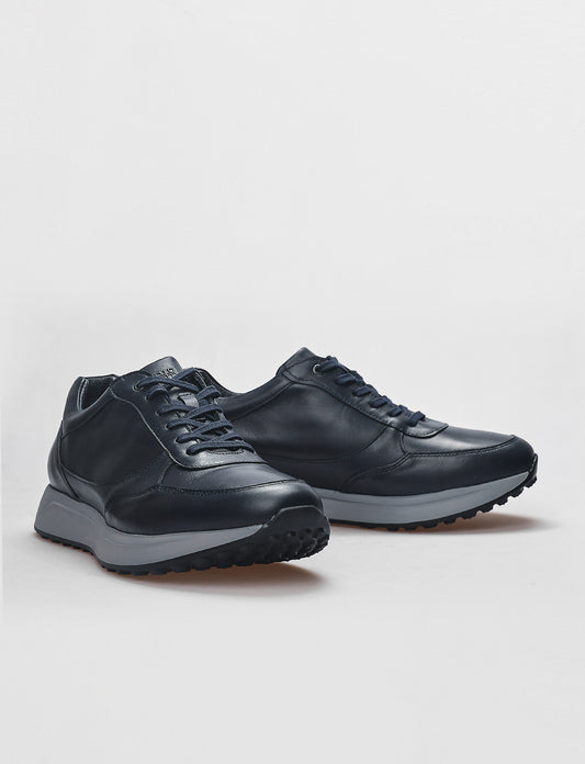 Cabani 619C548 Erkek %100 Hakiki Deri sneaker &spor 790 Lacivert Antik