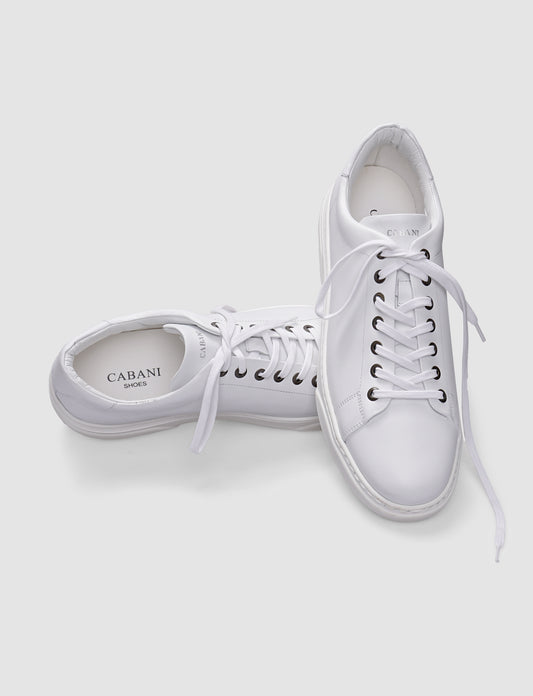 Cabani 162C1369 Erkek %100 Hakiki Deri loafer & makosen Beyaz