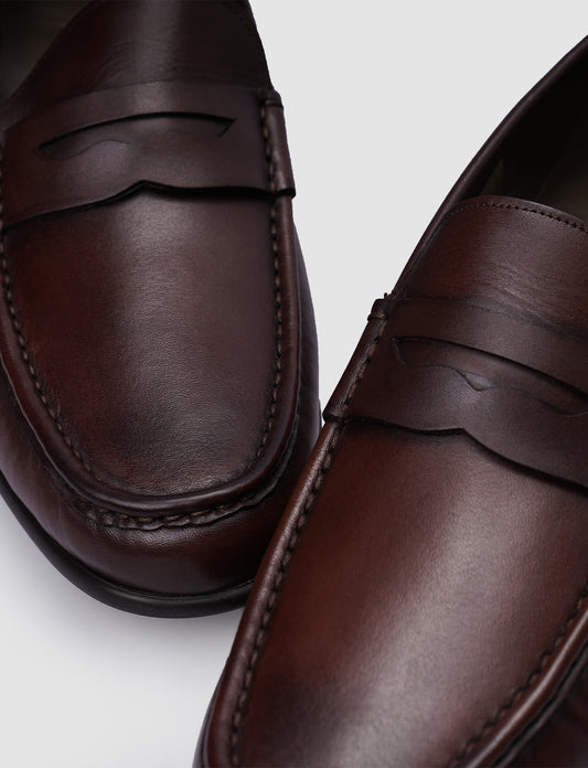 Cabani 153M1727 Erkek %100 Hakiki Deri loafer & makosen Kahverengi