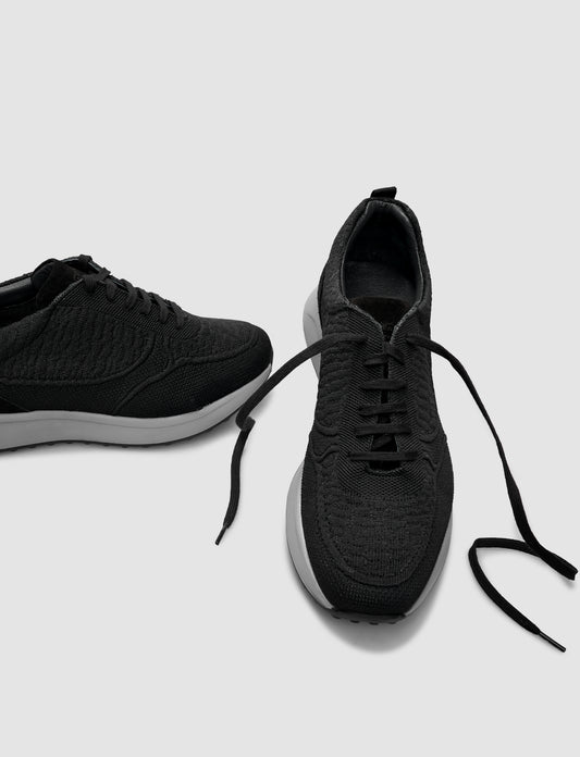 Cabani 619B1729 Erkek Triko Sneaker Ayakkabı 1349 SİYAH TRİKO- SİYAH SÜET