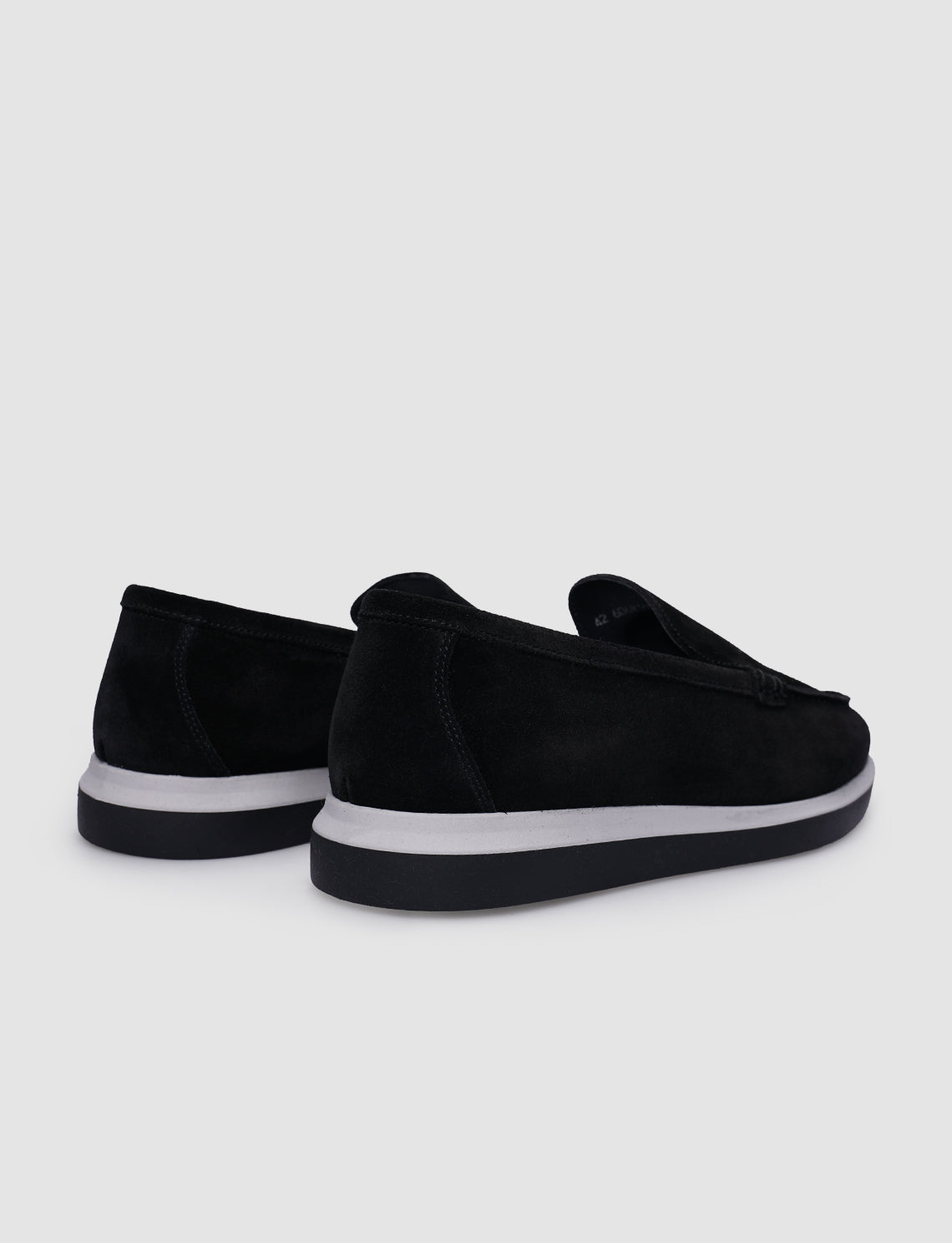 Cabani 606M1651 Erkek Süet Hakiki Deri Sneaker Ayakkabı Siyah