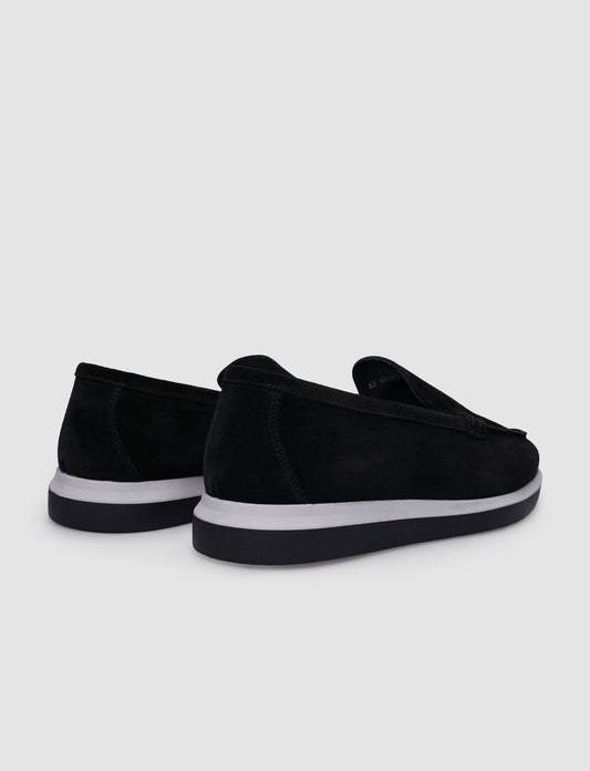 Cabani 606M1651 Erkek Süet Hakiki Deri Sneaker Ayakkabı Siyah