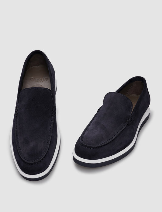 Cabani 606M1651 Erkek Süet Hakiki Deri Sneaker Ayakkabı Lacivert