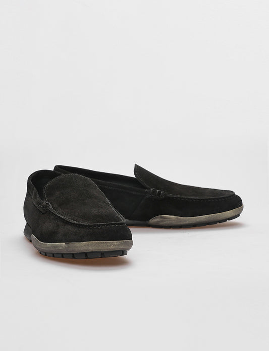Cabani 026M1651 Erkek Süet Hakiki Deri loafer & makosen 005 Siyah Süet