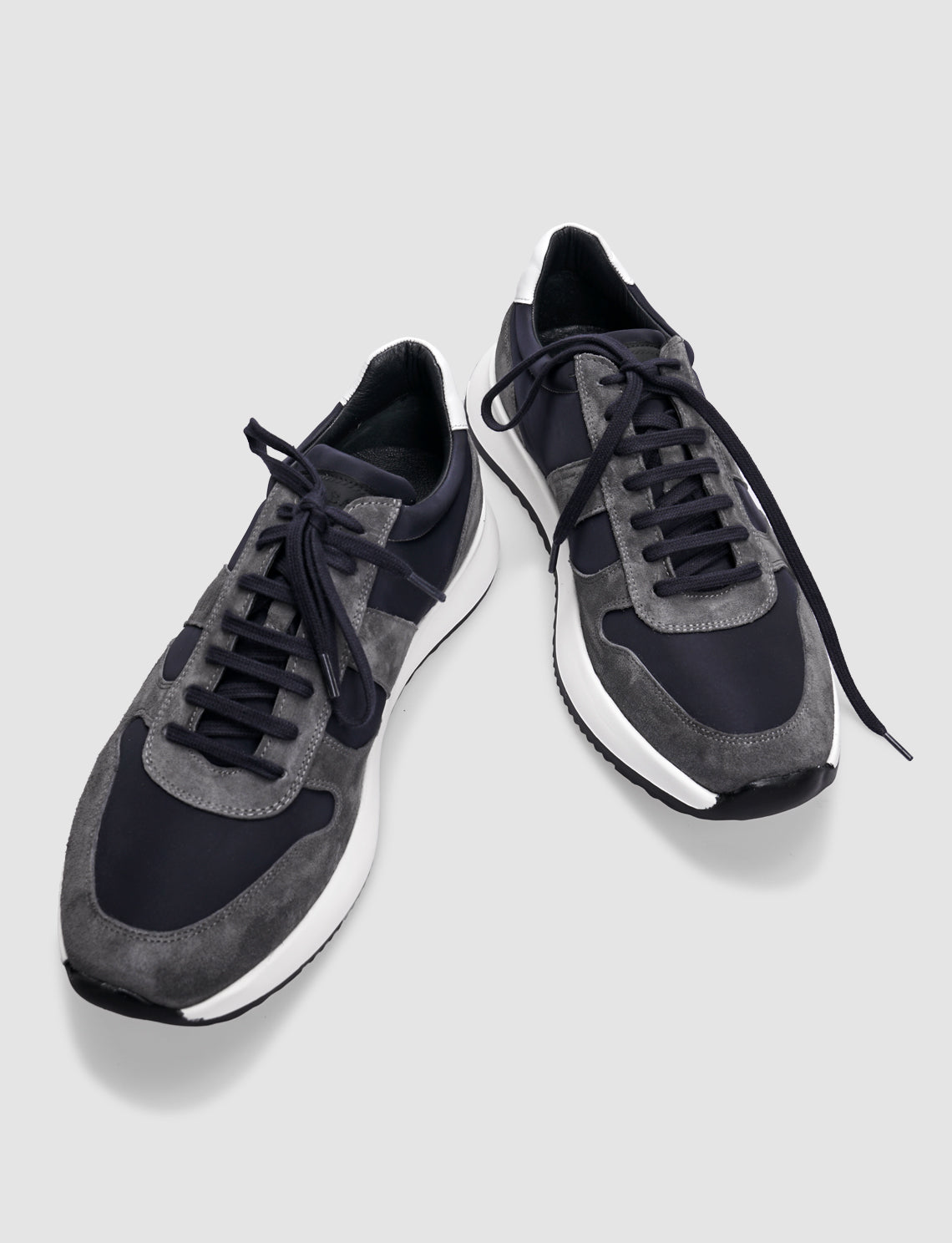 Cabani 620C1715 Erkek %100 Hakiki Deri Günlük Ayakkabı 1354 ANTRASİT SÜET-LACİ BEZ- BEYAZ DERİ