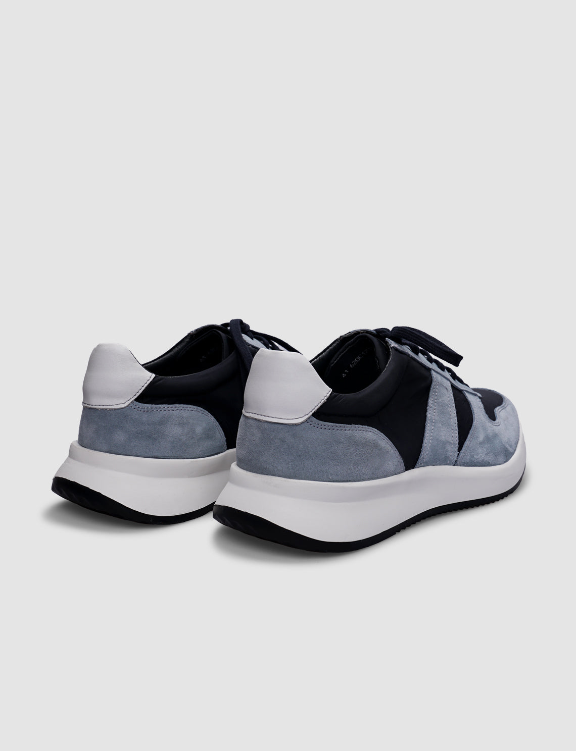 Cabani 620C1715 Erkek %100 Hakiki Deri Günlük Ayakkabı 1355 AÇIK MAVİ SÜET-LACİ BEZ- BEYAZ DERİ