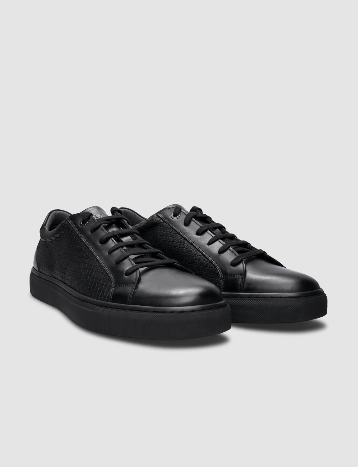 Cabani 517B995B Erkek %100 Hakiki Deri sneaker &spor 497 Siyah Yeni Kroko - Siyah Antik