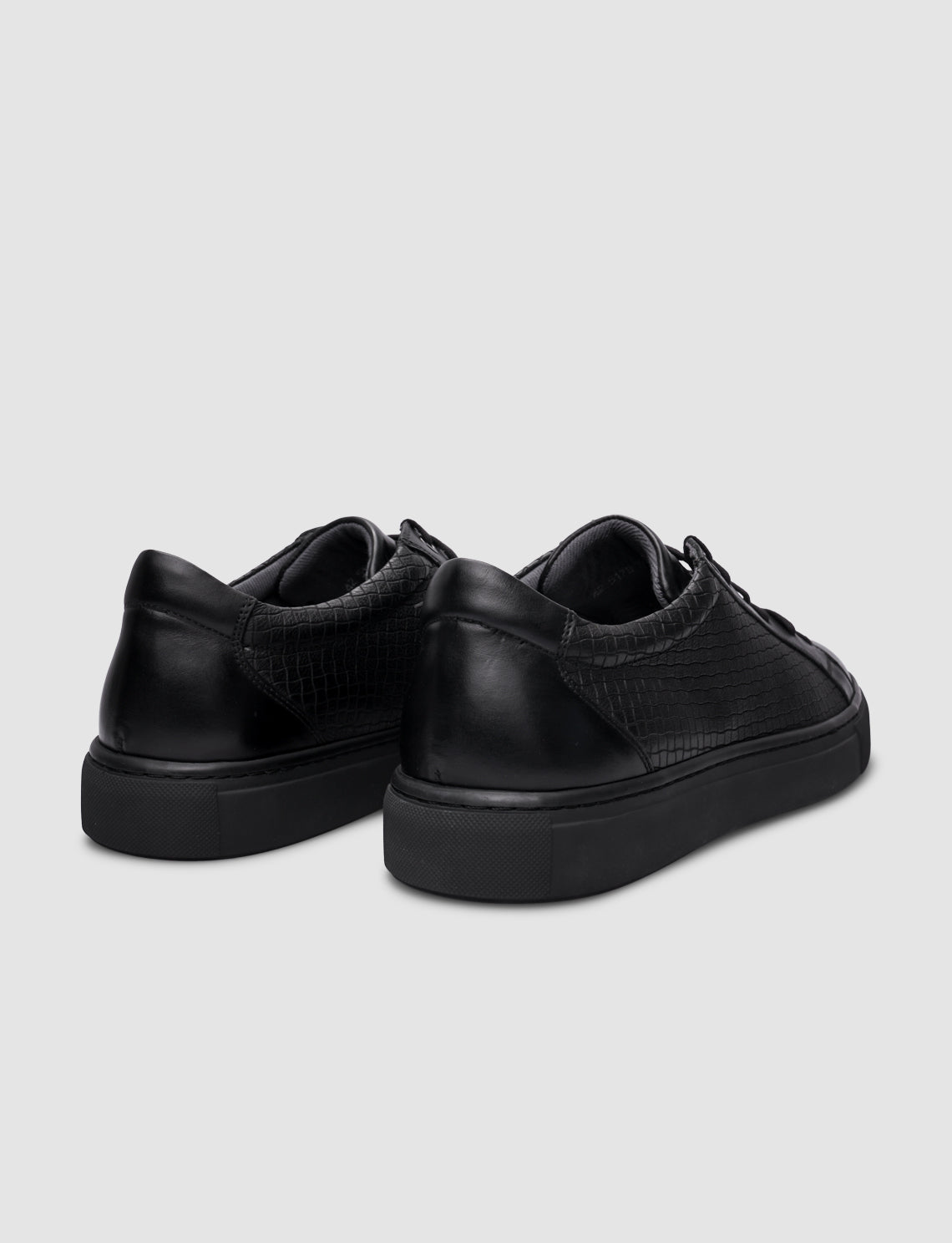 Cabani 517B995B Erkek %100 Hakiki Deri sneaker &spor 497 Siyah Yeni Kroko - Siyah Antik