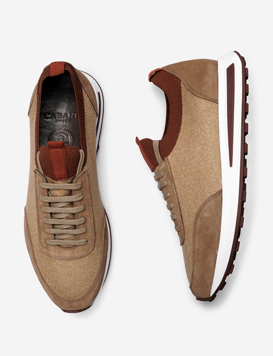 Cabani 627B1743 Erkek Triko Spor Ayakkabı Bej