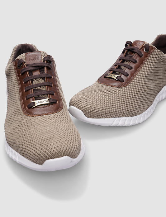 Cabani 327B1426 Erkek Triko sneaker &spor Bej