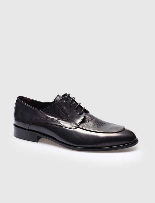 Men Dark Blue  Genuine Leather Classic Shoes