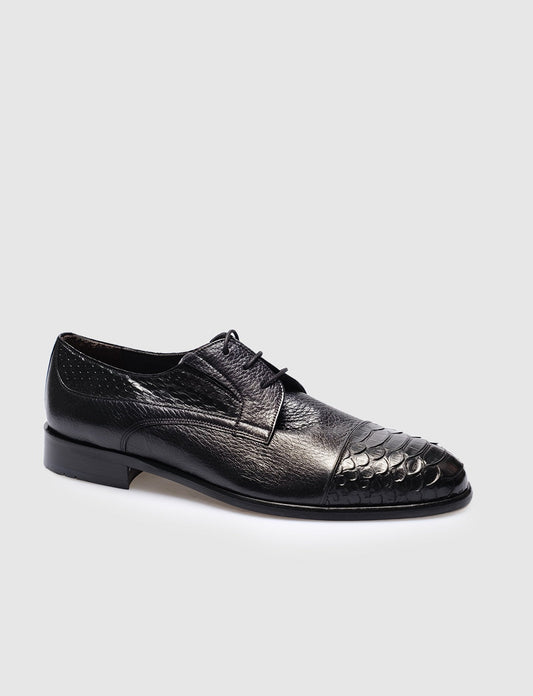 Men Black  Genuine Leather Classic Shoes