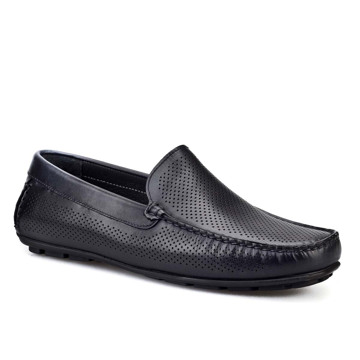 Cabani 010M150B Erkek %100 Hakiki Deri loafer & makosen 790 Lacivert Antik