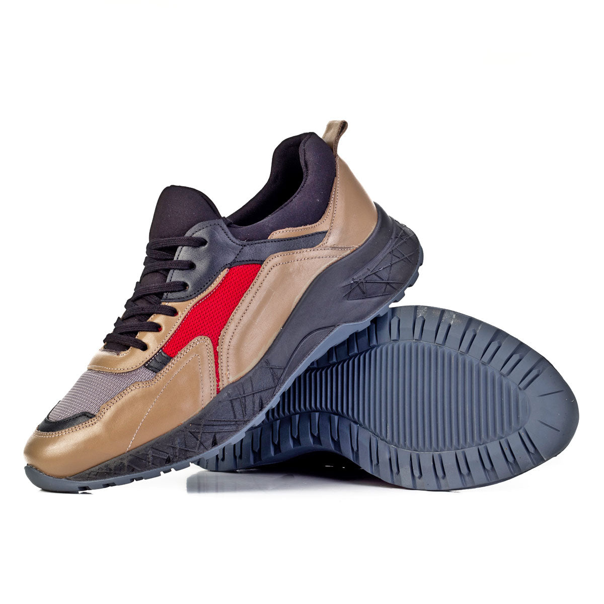 Cabani 150B1384 Erkek  sneaker &spor 746 Mumlu Bez - Kahve Verona - Beyaz Verona