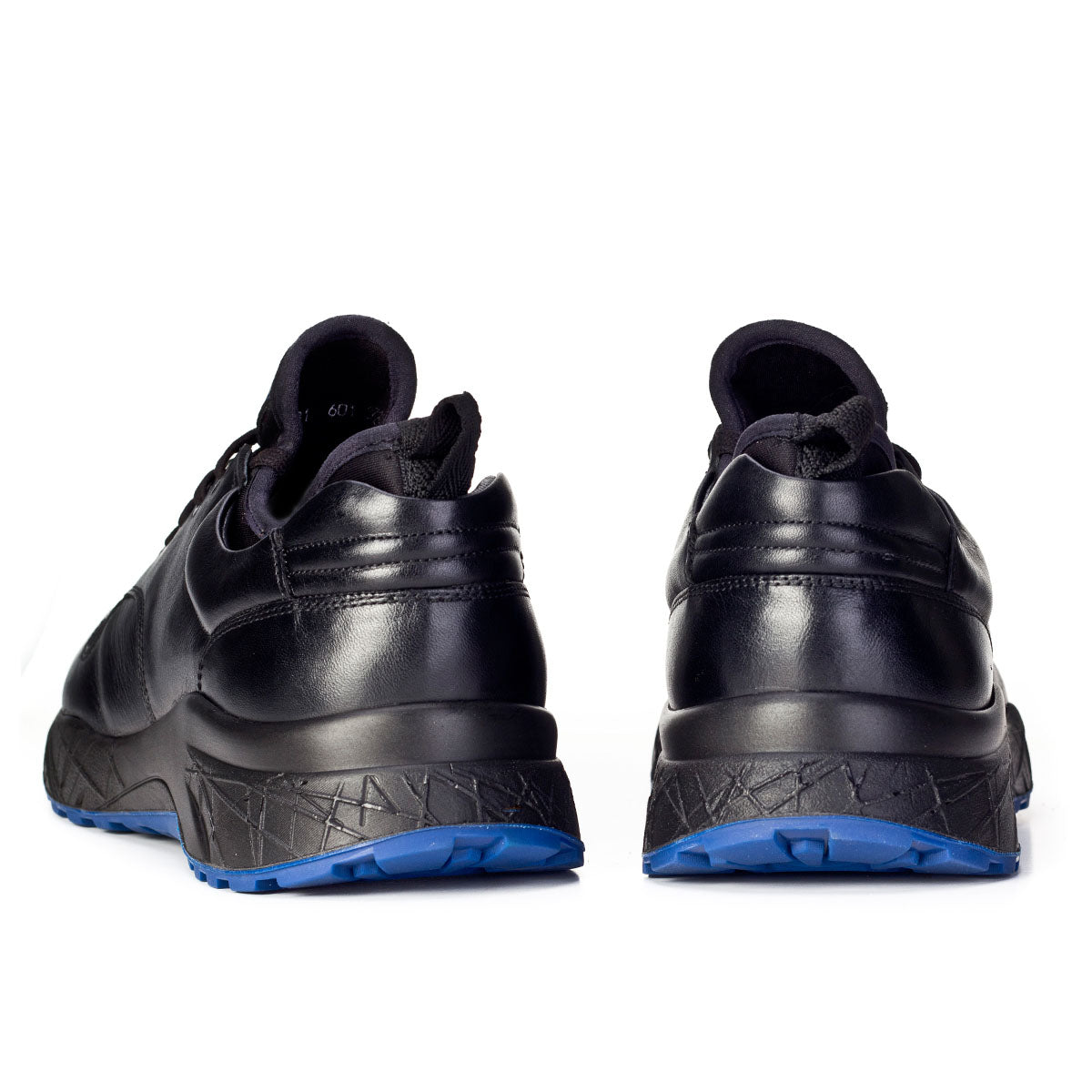 Cabani 150E1181 Erkek %100 Hakiki Deri sneaker &spor 601 Siyah Analin - Mavi Deri