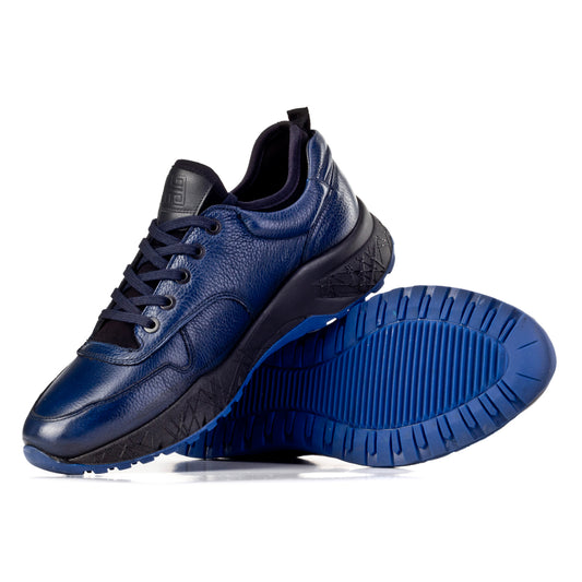 Cabani 150E1181 Erkek %100 Hakiki Deri sneaker &spor 618 Siyah  Napa - Siyah Kırma - Sarı