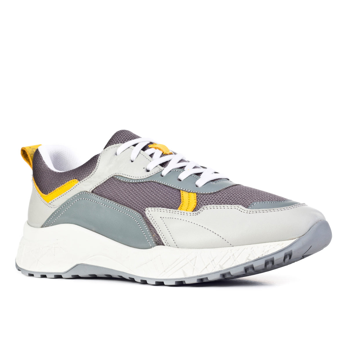 Cabani 150B1391 Erkek %100 Hakiki Deri sneaker &spor Gri