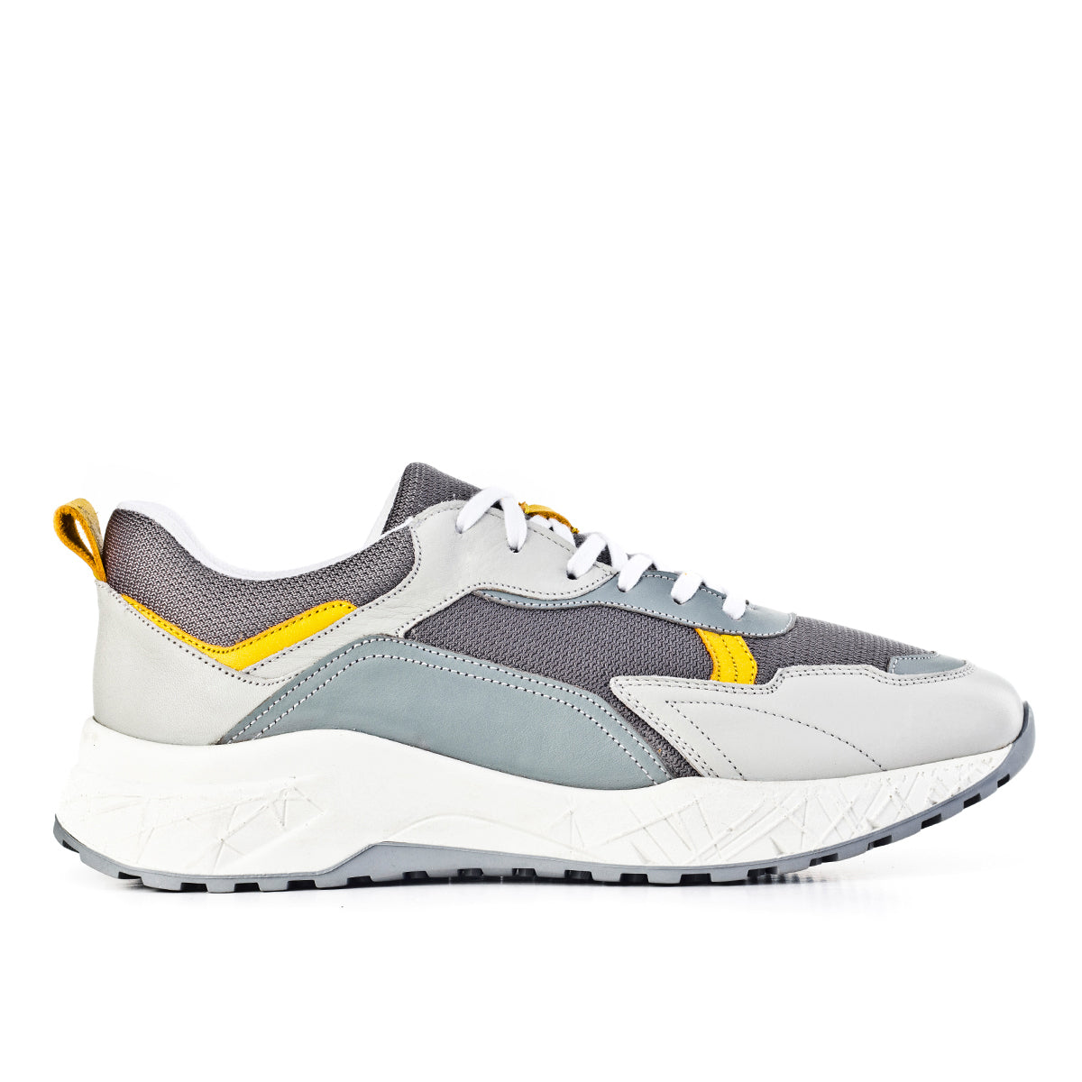 Cabani 150B1391 Erkek %100 Hakiki Deri sneaker &spor Gri