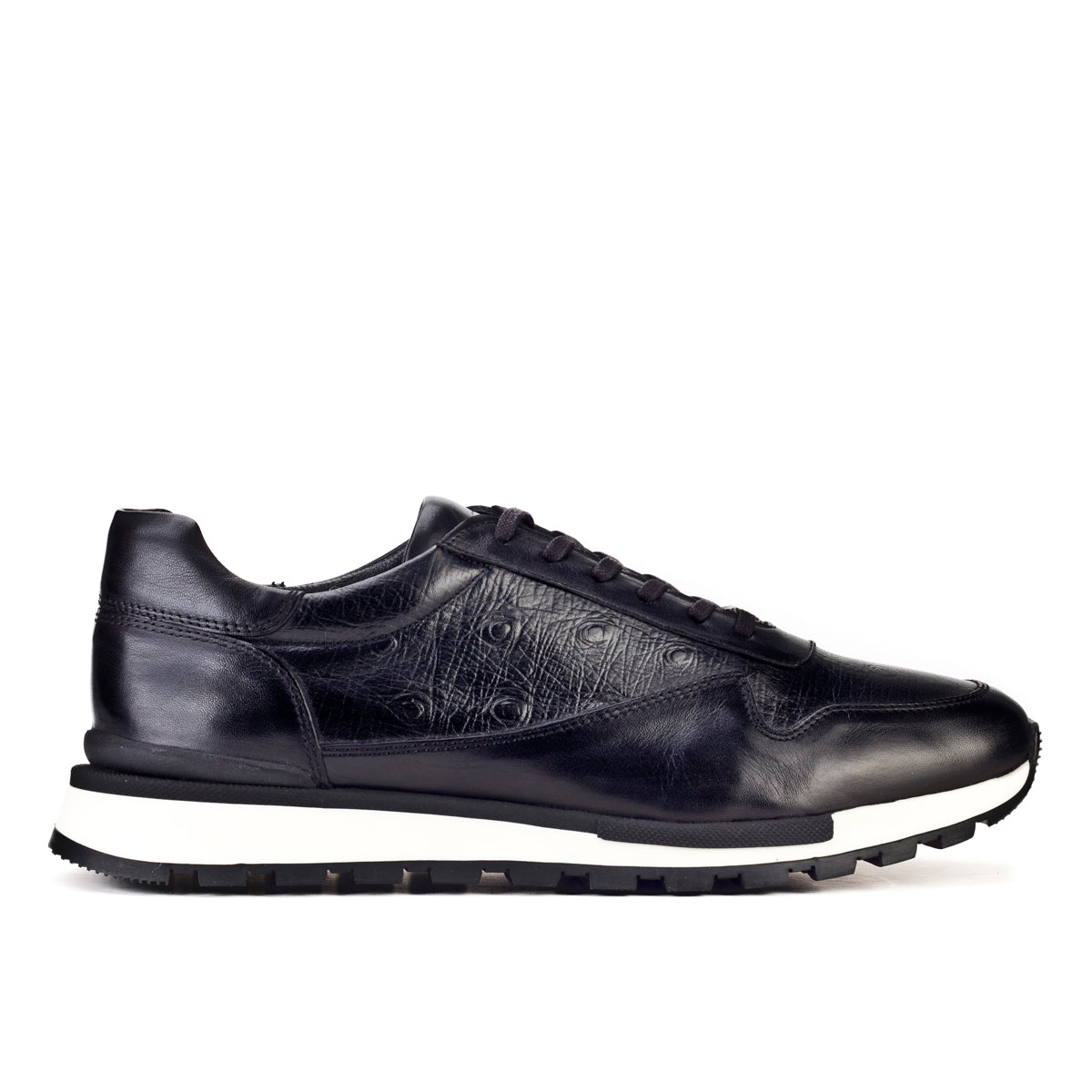 Cabani 460M1314H Erkek %100 Hakiki Deri Sneaker Ayakkabı Siyah