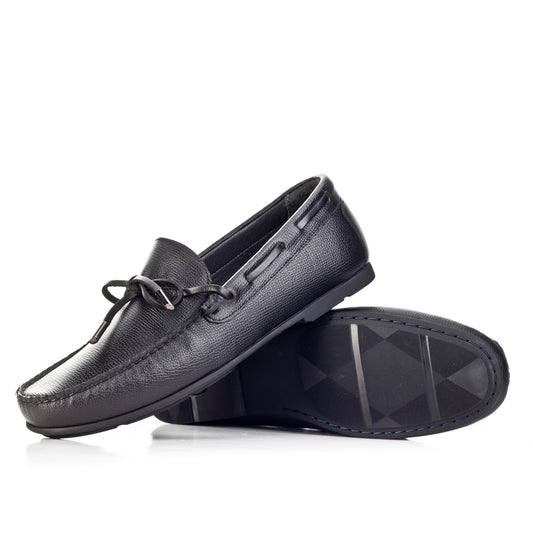 Cabani 447M1168 Erkek %100 Hakiki Deri loafer & makosen 956 Siyah İthal Vuitton Baskılı-Siyah Antik