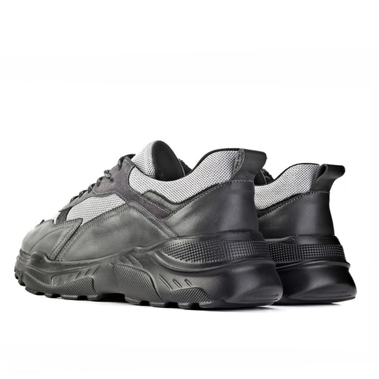 Cabani 256B1391 Erkek Süet Hakiki Deri sneaker &spor 134 Gri Crocodile