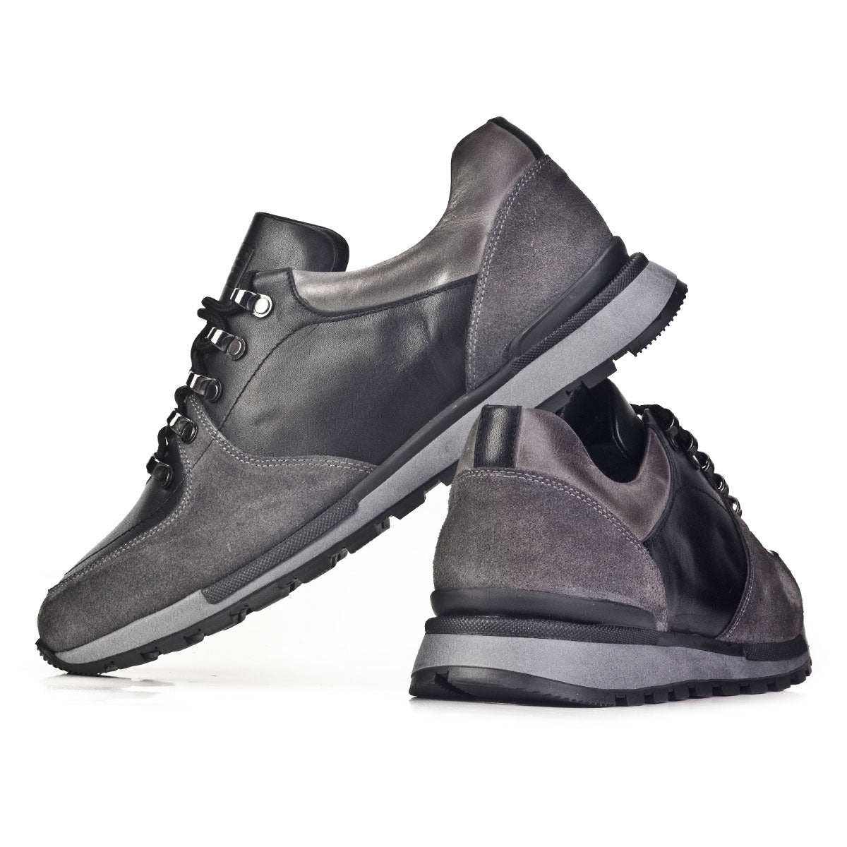 Cabani 460M1446 Erkek Süet Hakiki Deri sneaker &spor Füme