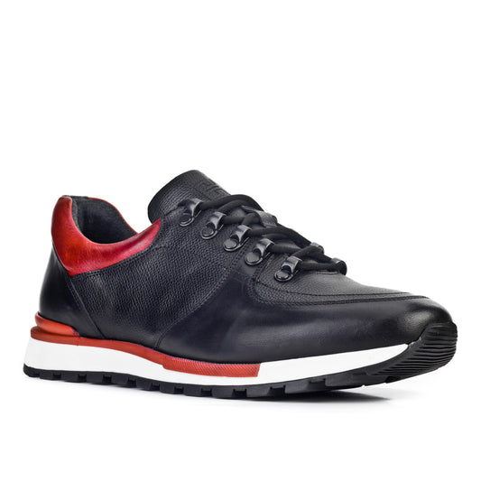 Cabani 460M1446 Erkek Süet Hakiki Deri sneaker &spor 176 Mavi Kamuflaj - Siyah - Mavi Süet - Sarı