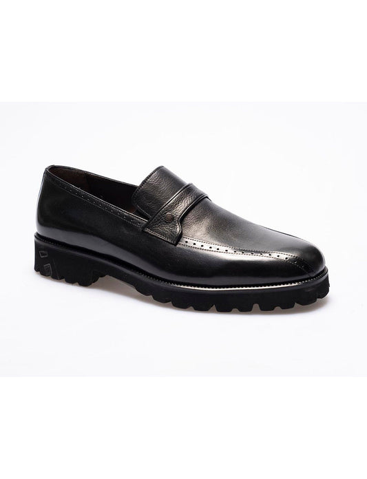 Men Black Genuine Leather  Classic Shoes