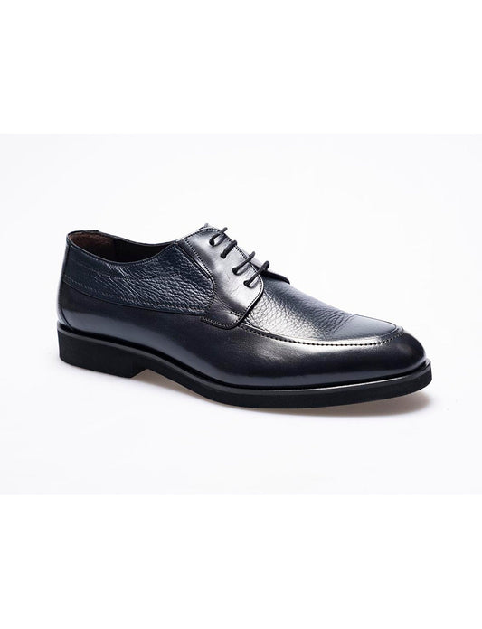 Men  Navy Blue  Genuine Leather Classic Shoes