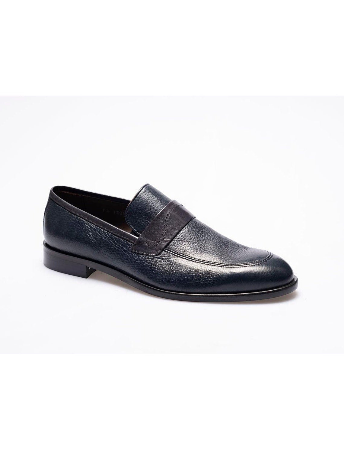 Men  Navy Blue   Genuine Leather Classic Shoes