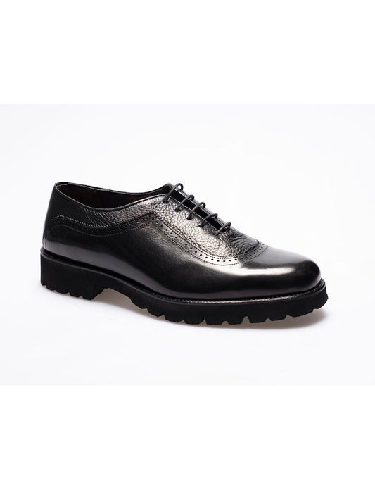 Men  Black  Genuine Leather Classic Shoes