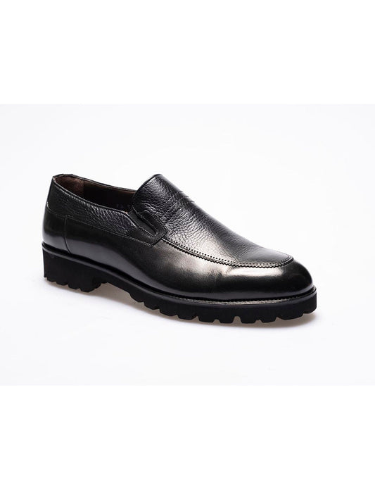 Men  Black Genuine Leather Classic Shoes