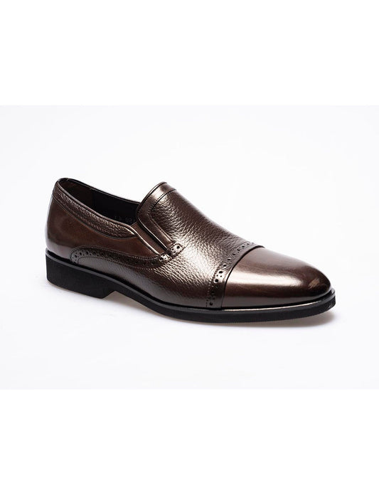 Men  Brown Genuine Leather Classic Shoes