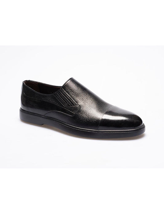 Men  Black  Genuine Leather Classic Shoes