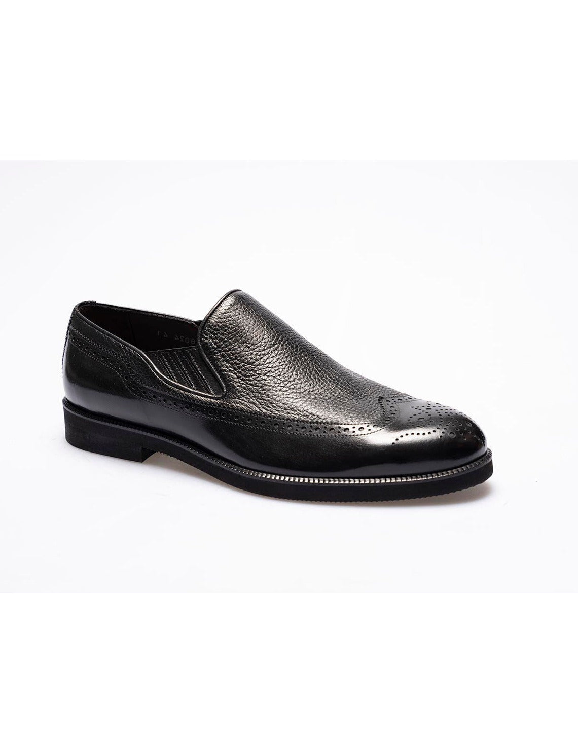 Men  Black Genuine Leather Classic Shoes