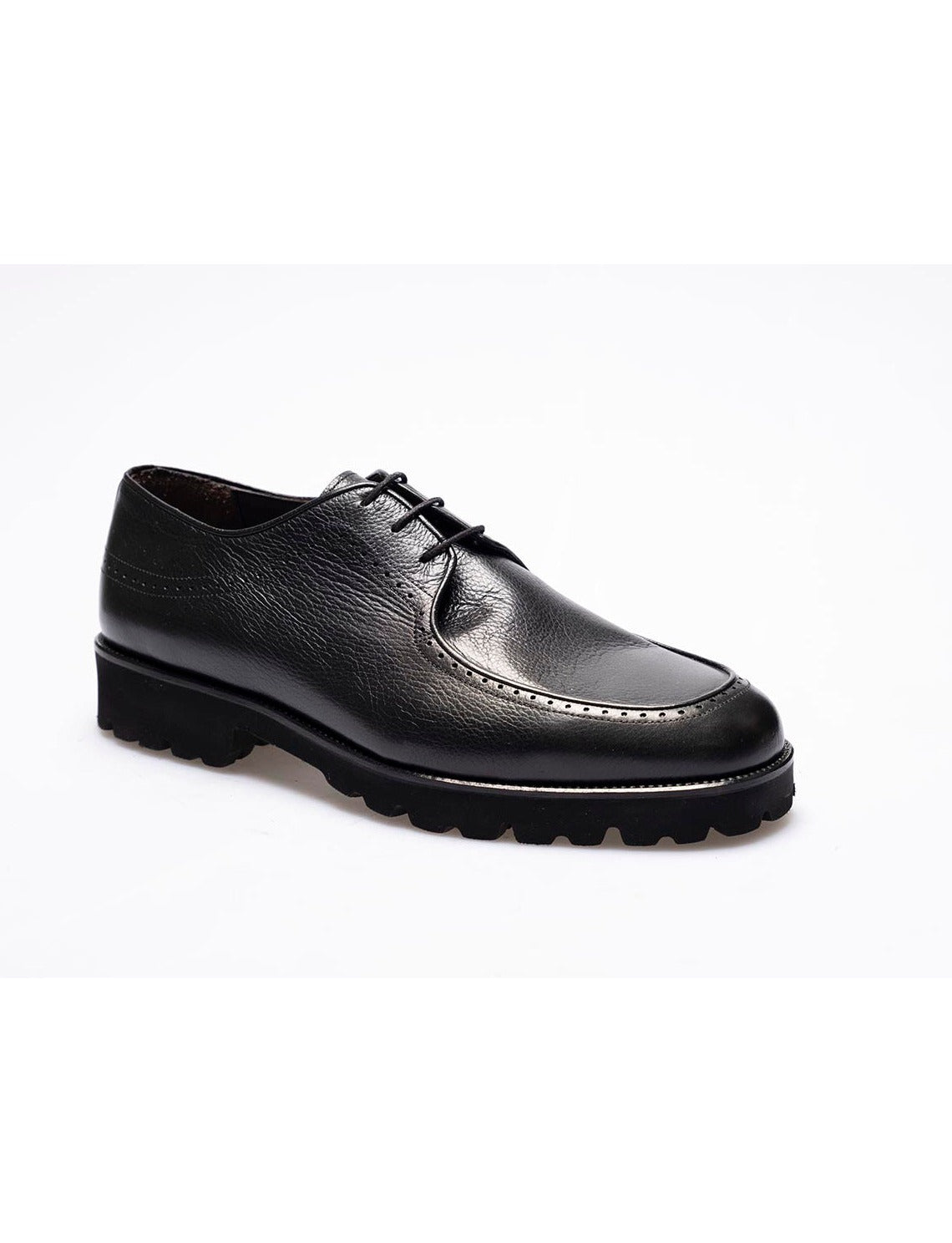 Men  Black  Genuine Leather Classic Shoes