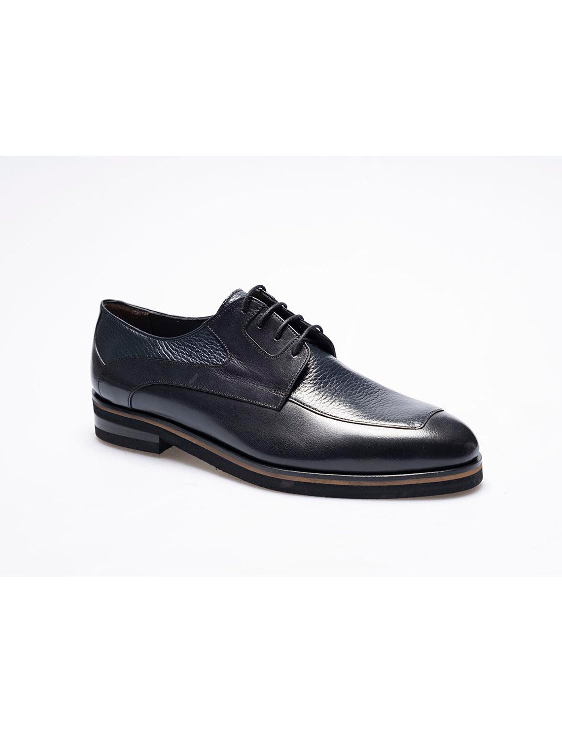 Men  Navy Blue  Genuine Leather Classic Shoes