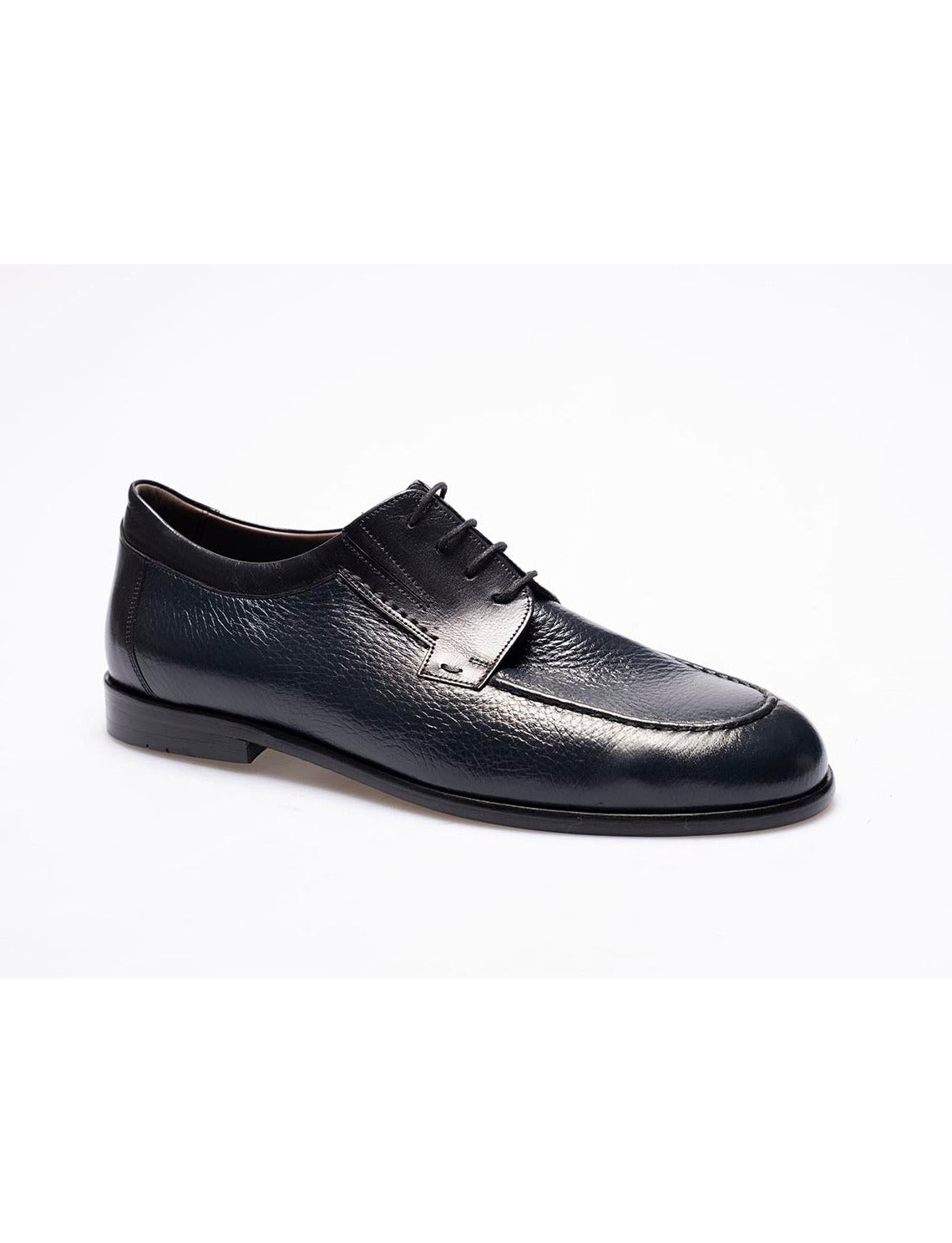 Men Navy Blue Genuine Leather  Classic Shoes