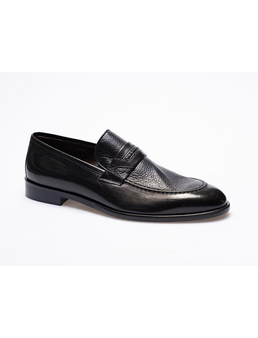 Men Black Genuine Leather Classic Shoes