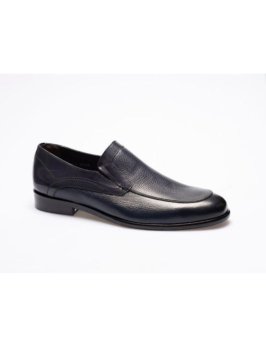 Men  Navy Blue  Genuine Leather Classic Shoes