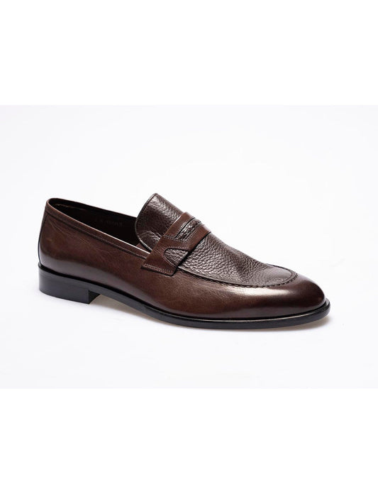 Men  Brown Genuine Leather Classic Shoes