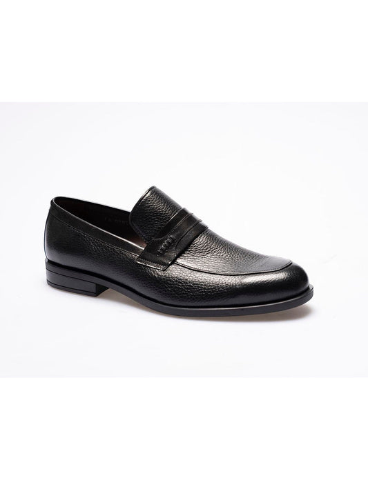 Men  Black Genuine Leather Classic Shoes