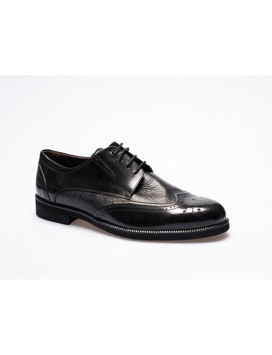 Men  Black Genuine Leather Classic Shoes