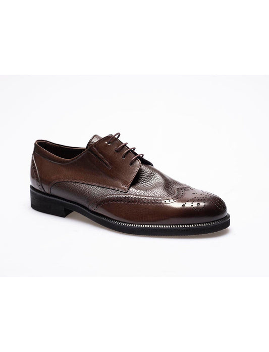 Men  Brown Genuine Leather Classic Shoes