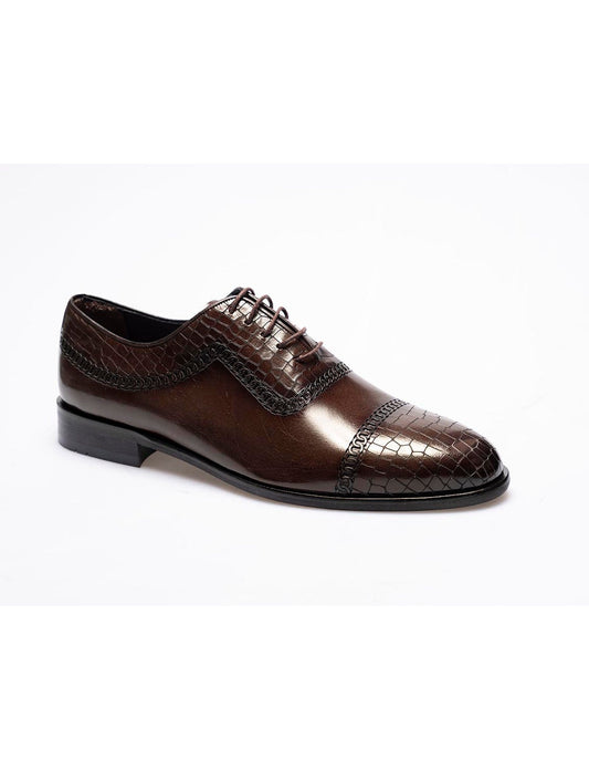 Men  Brown  Genuine Leather Classic Shoes