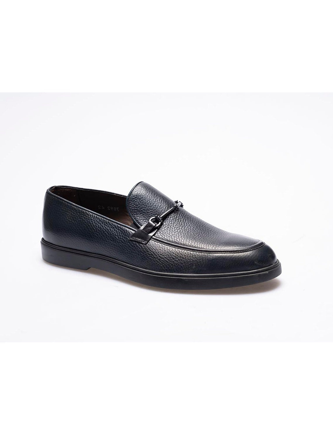 Men  Navy Blue   Genuine Leather Classic Shoes