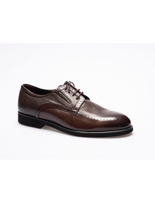 Men  Brown Genuine Leather Classic Shoes