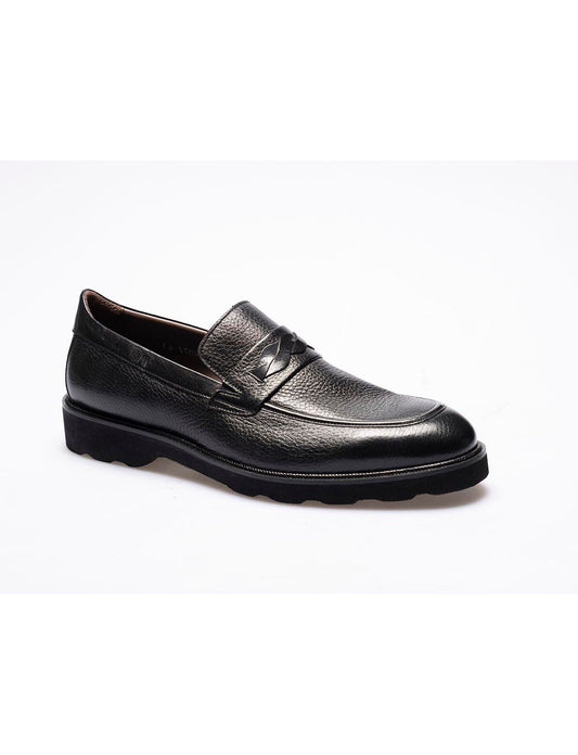 Men  Black Genuine Leather Classic Shoes